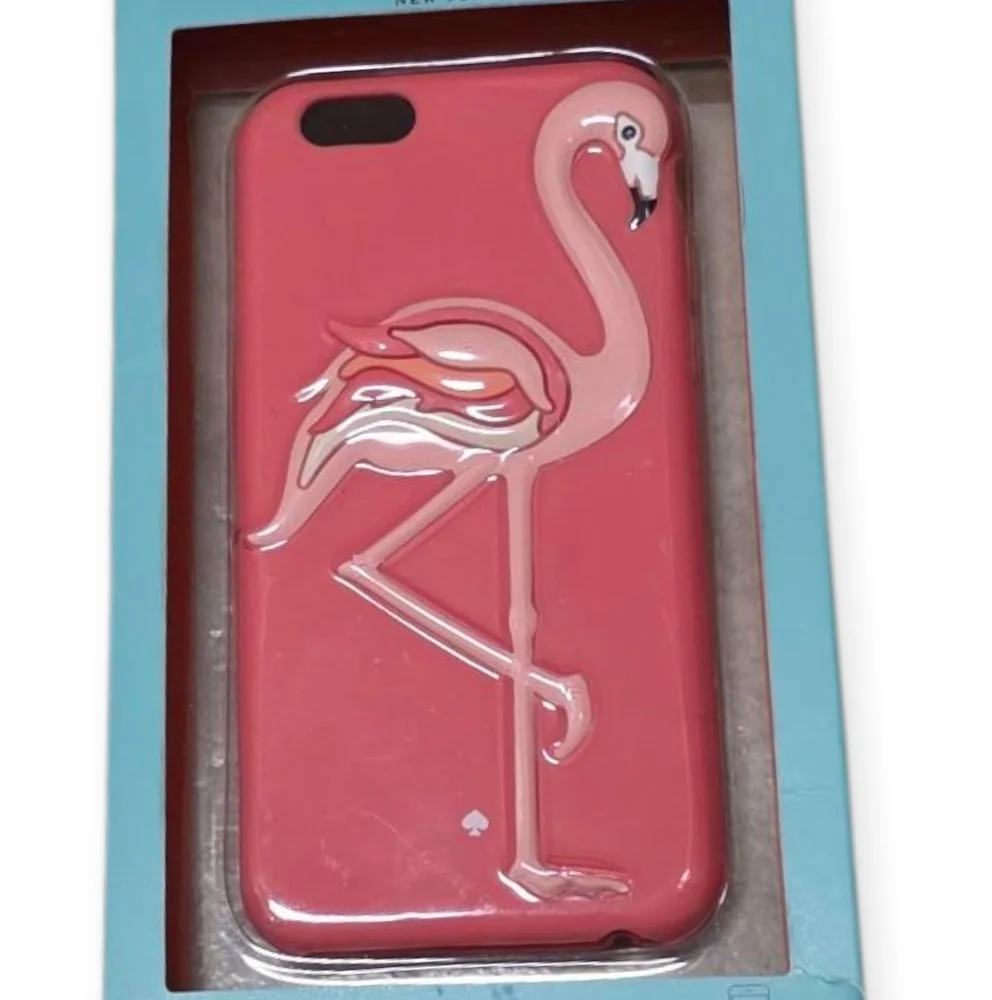 Nwt Kate Spade Silicone Pink Flamingo iPhone 6 Cell Phone Case